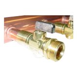 Copper valved manifolds with R20/R25 threaded ball valves