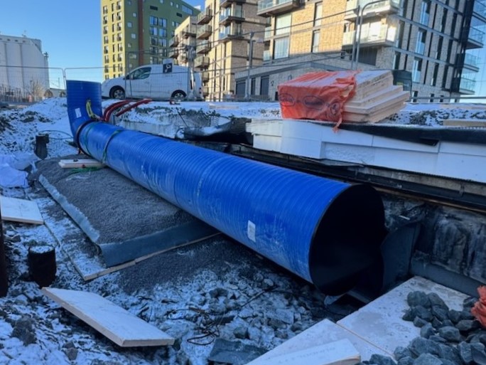 Ventilasjon i grunn (UVS) til Verket Brygge II