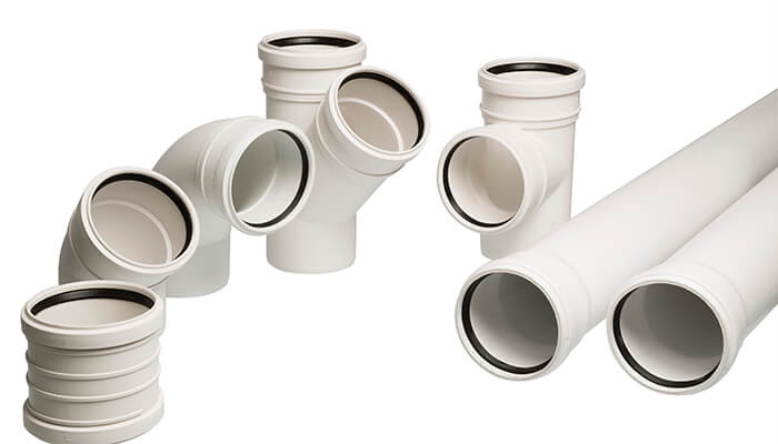 Uponor Decibel produktsortiment för inomhusavlopp