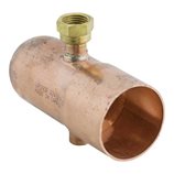 Accessoires pour collecteur à valve en cuivre -  Embout fileté en cuivre de 2 po