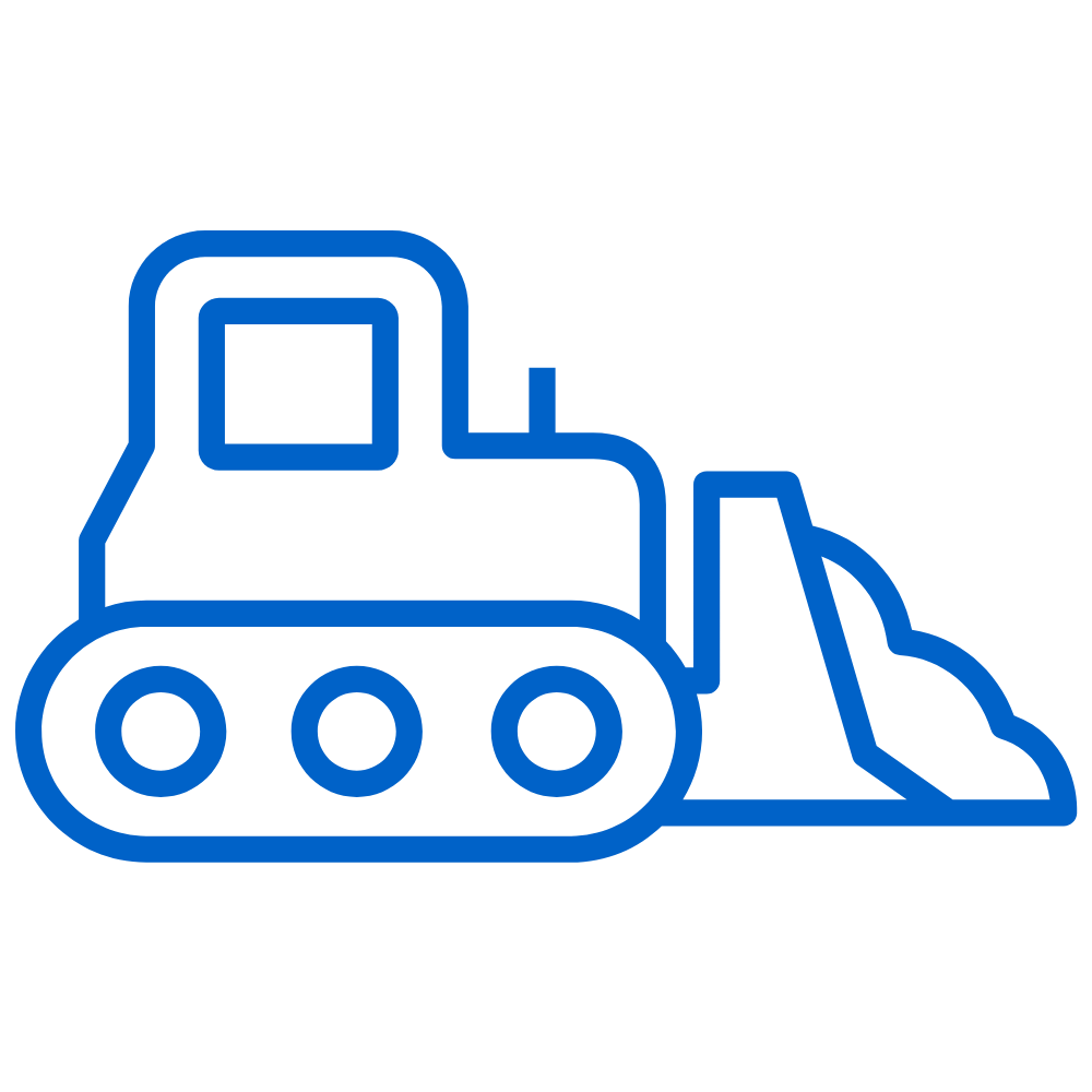 a construction bulldozer icon