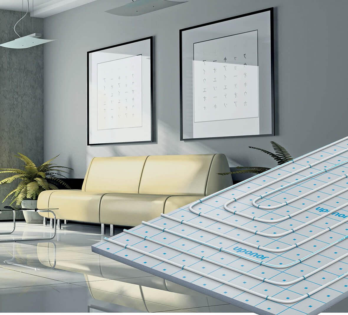 uponor smart tacker wet installation white pipe