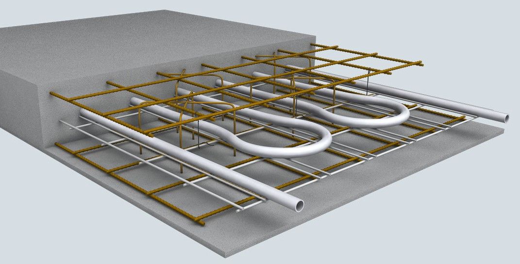 Sistem termičnega aktiviranja betonskega jedra