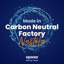 Prvá továreň Uponor, ktorá dosiahla uhlíkovú neutralitu, sa nachádza v Nastole, Fínsko.