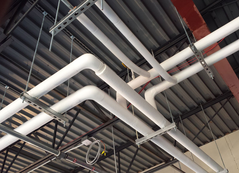 Hydronic piping installation with PEX