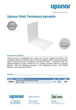 Uponor Klett Twinboard Pannello