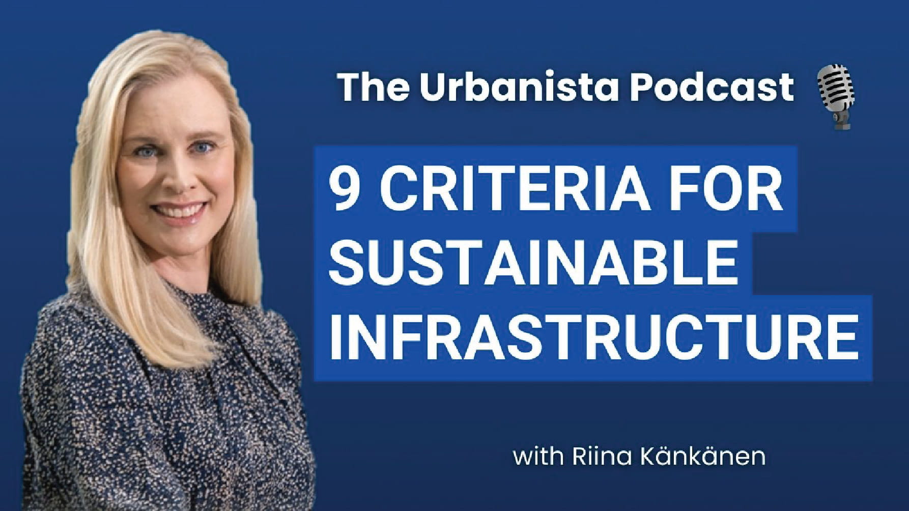 9 criteria for sustainable infrastructure