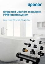 Modulært Uponor PPM Fordelersystem for både PEX og Uni Pipe