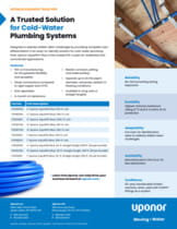 Uponor AquaPEX® Blue Pipe | Information Sheet