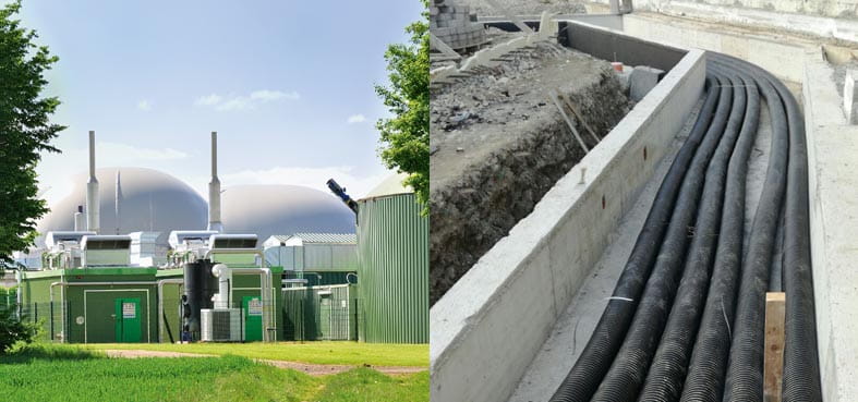 Distribuzione da centrale con recupero di biogas