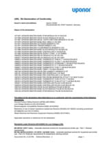 Uponor Déclaration de conformité UE Smatrix Wired