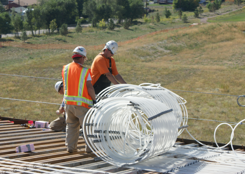 General contractors installing Uponor radiant heating and cooling systems featured at National Renewable Energy Laboratory (NREL) in Colorado
