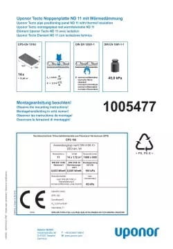 Uponor Tecto gyors szerelési útmutató