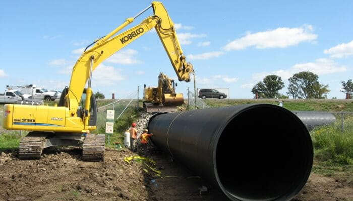 Culvert renovation Uponor Infra PE pipe Weholite