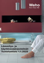 Weho-tuoteluettelo 2025