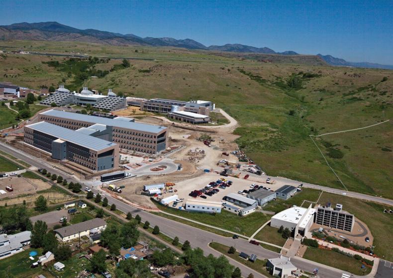Aerial view of National Renewable Energy Laboratory (NREL) in Colorado
