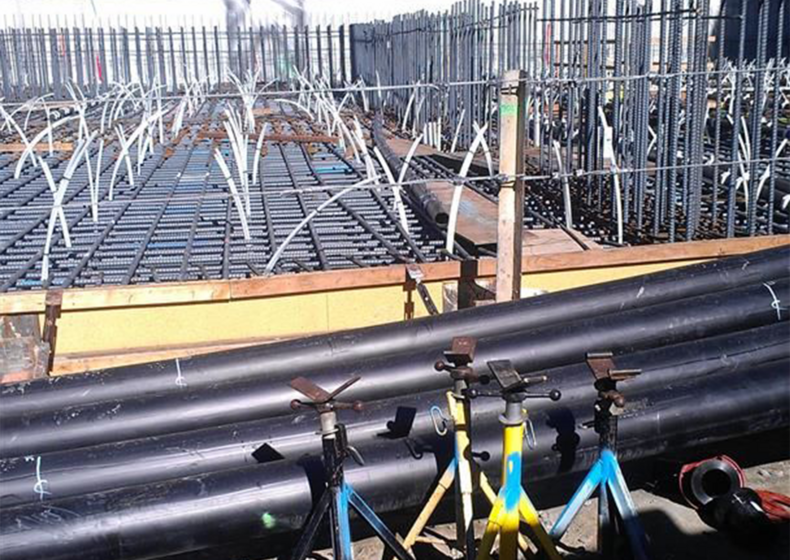 Uponor Radiant installation at Wilshire Grand hotel in Los Angeles, CA