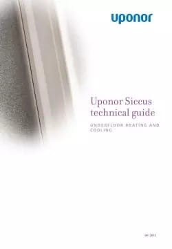 Uponor Siccus technical information 04 2013