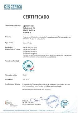 CI Certificado DIN CERTCO Sistema Minitec Uponor PT