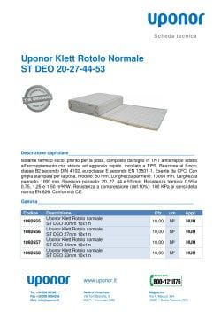 Uponor Klett Rotolo Normale ST DEO 20-27-44-53