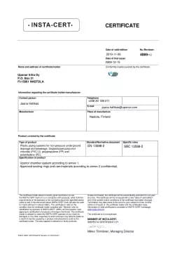 Certifikat 4069-12 Tillsynsbrunn PP