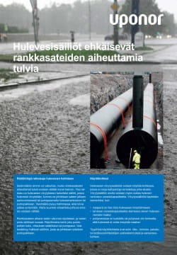 Hulevesisäiliöt ehkäisevät rankkasateiden aiheuttamia tulvia