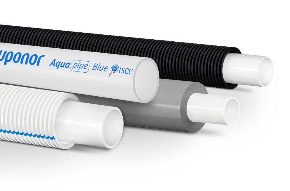 Plastic pipe system with PEX pipes Uponor