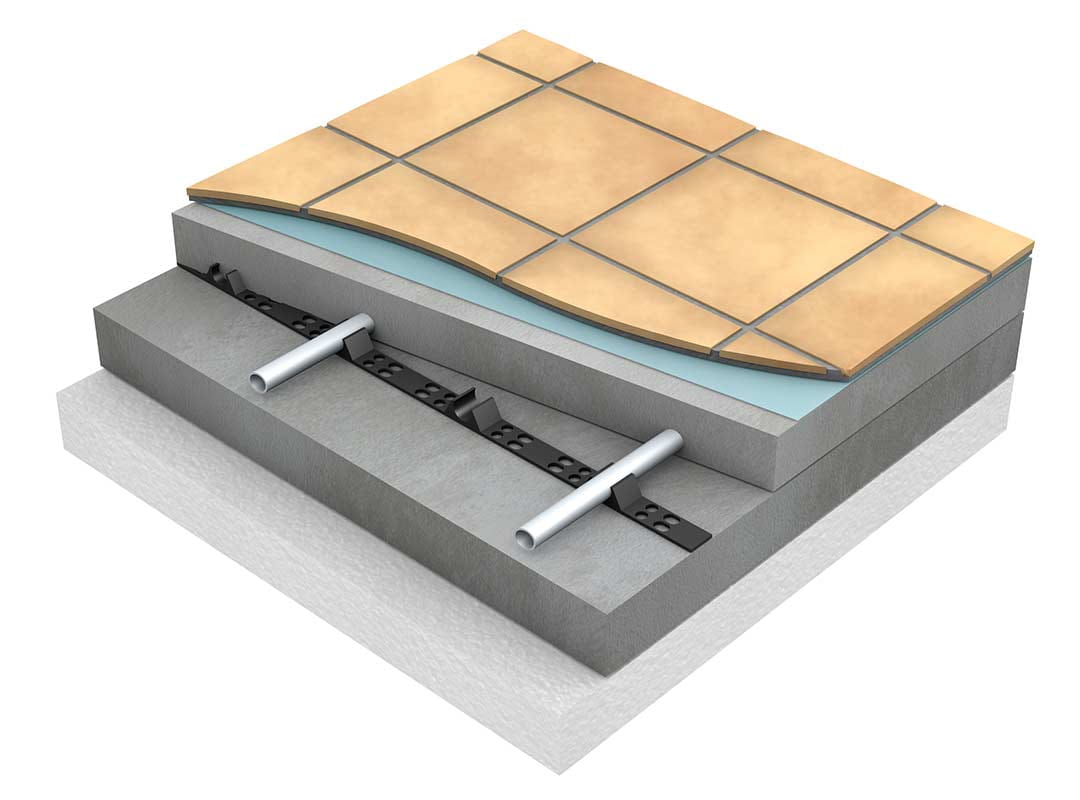 Fix 20 Fix gulvvarmerør i monteringsbånd på beton