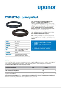 PE80 (PEM) -paineputket