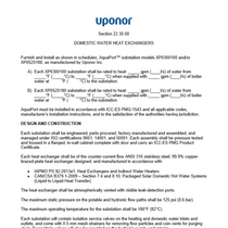 Uponor AquaPort Specification Section 22 35 00