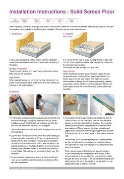 Solid Screed installation instructions