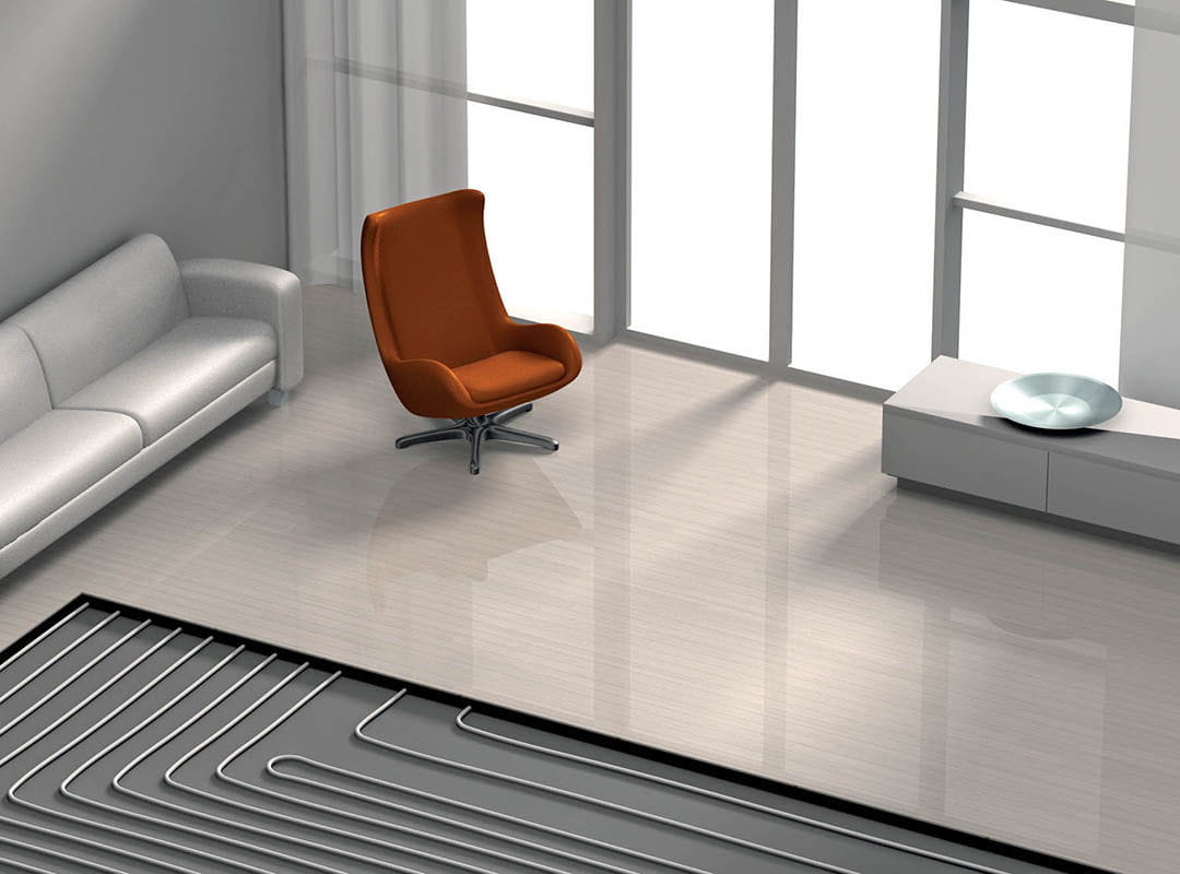 Uponor-lattiaviilennyksen etuina ovat energiataloudellisuus, vedottomuus ja mahdollisuus viilentää vain osaa tiloista.