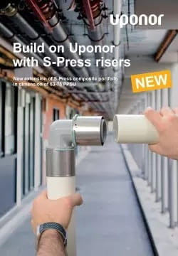 Uponor S Press PLUS composite fittings dimensions 63 and 75 mm