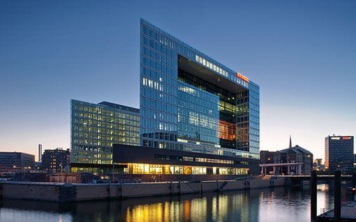 Betonkerne: Kontorerne, der huser det tyske nyhedsmagasin "Der Spiegel" i Hamborg