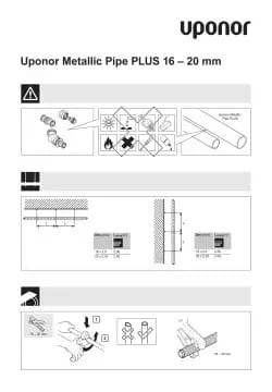 Uponor installation manual for metallic pipe plus 16 20mm INT