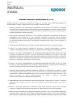 OW UPO 11 WARUNKI GWARANCJI UPONOR INFRA wydanie 2