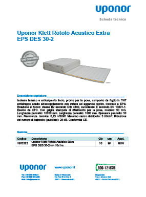 Uponor Klett Rotolo Acustico Extra EPS DES 30-2
