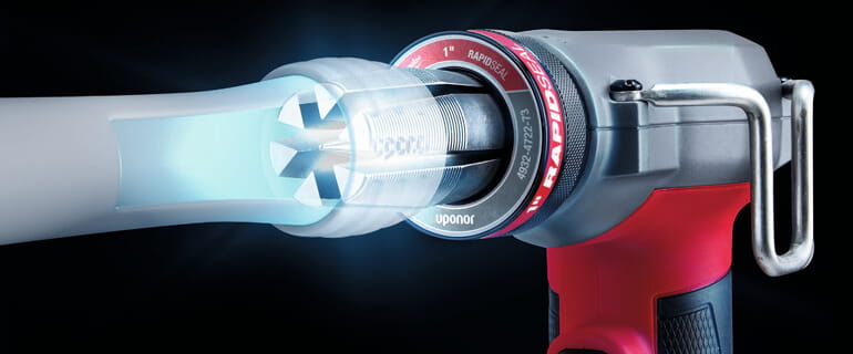 Uponor PEX csőrendszer egyedi Quick & Easy kötési technológiával és új bővítőeszközzel 