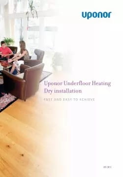 Uponor underfloor heating dry installation