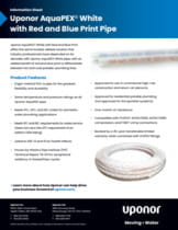 AquaPEX® White with Red and Blue Print Pipe | Information Sheet