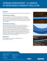 ServicePEX™ 12-month UV Resistance Product Bulletin