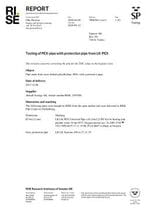 Testing of PEX-pipe with protection pipe from LK-PEX