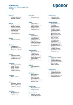 BDT Easy installationer i Sverige