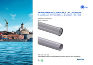 Environmental Product Declaration (EPD) HTP In huóuse draingae pipes