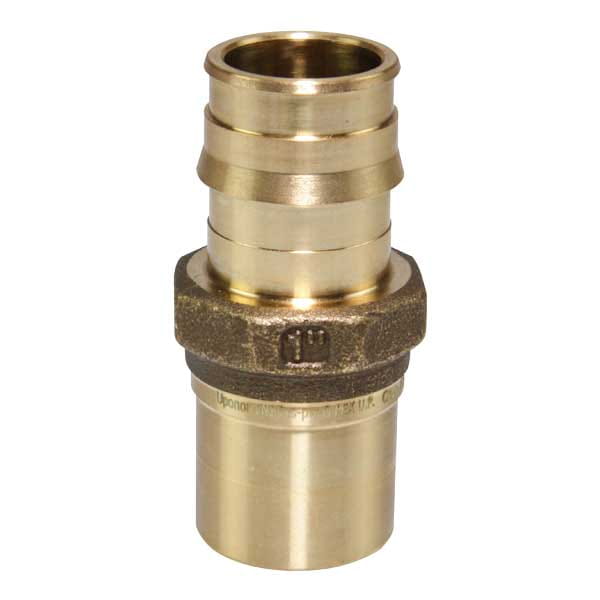 LFP4501010 ProPEX LF brass copper press fitting adapter; 1" PEX x 1" Copper; adapter; brass; lead-free copper press fitting adapter; fitting adapter; lead-free; LFP4501010; lfp4501010