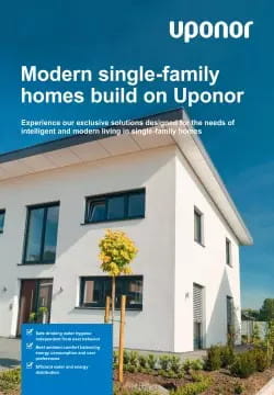 Modern single-family homes build on Uponor