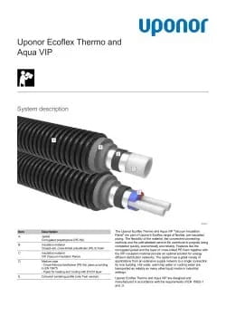 Uponor Product information Ecoflex Thermo and Aqua VIP ENG
