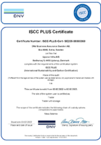 ISCC PLUS Certifikat SE205-00000360
