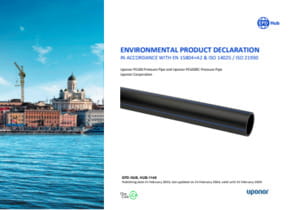 Environmental Product Declaration (EPD) - Uponor PE 100 ja PE100RC