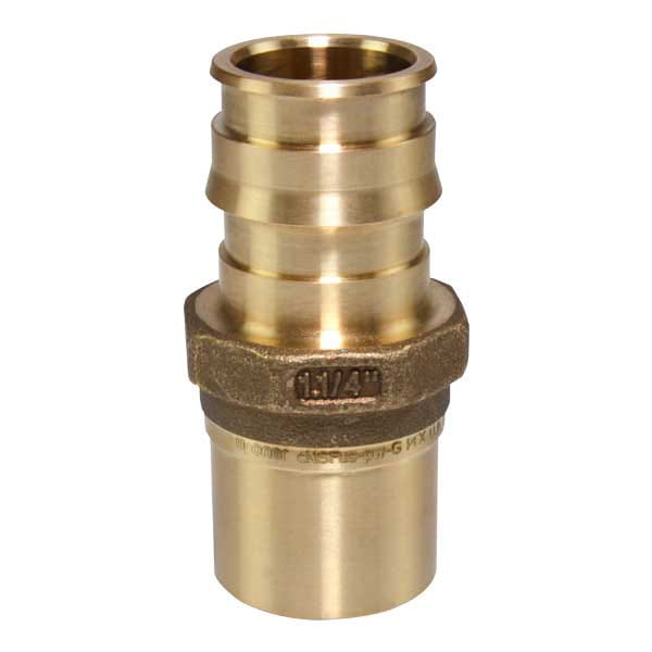 LFP4501313 ProPEX LF brass copper press fitting adapter; 1-1/4" PEX x 1-1/4" Copper; adapter; brass; lead-free copper press fitting adapter; fitting adapter; lead-free; LFP4501313; lfp4501313